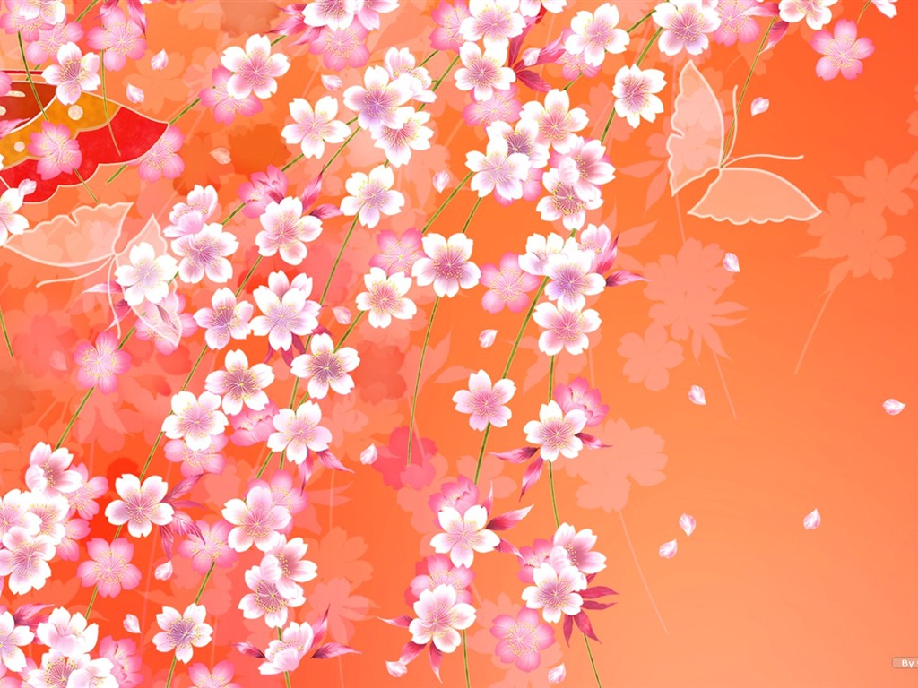Japan style wallpaper pattern and color #1 - 1024x768