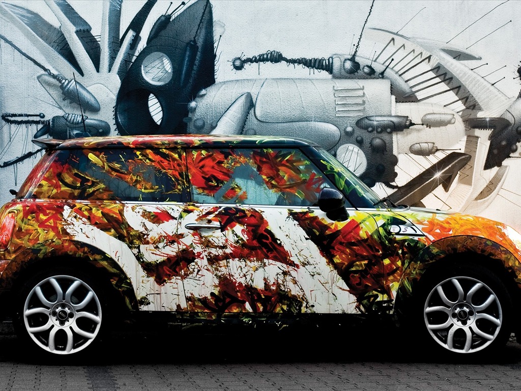 Personalisierte gemalten Tapeten Auto #9 - 1024x768