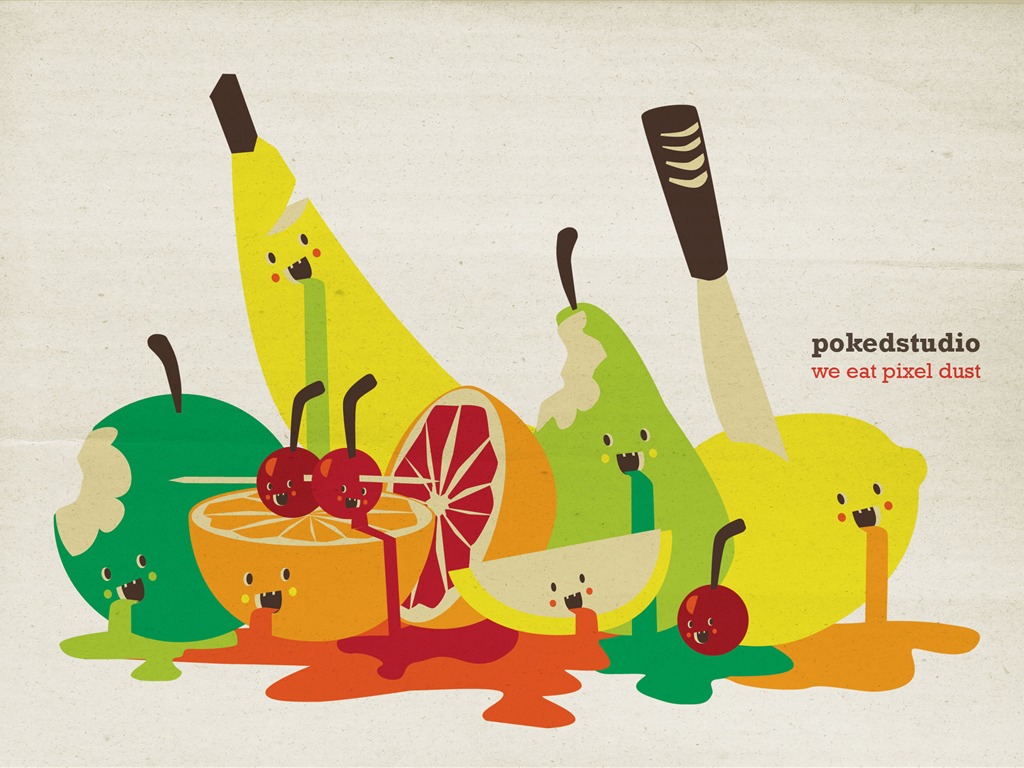 Poked Studio 潮流插畫設計壁紙 #11 - 1024x768