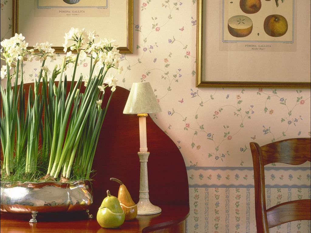 Indoor floral wallpaper (5) #2 - 1024x768