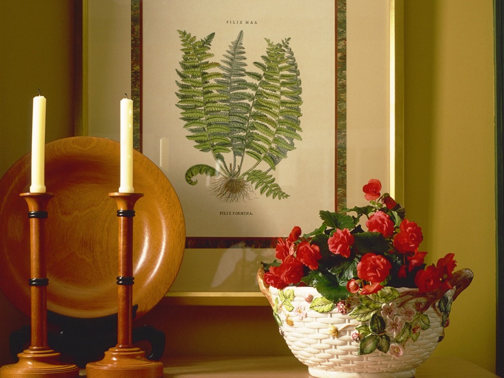 Indoor floral wallpaper (5) #9 - 1024x768