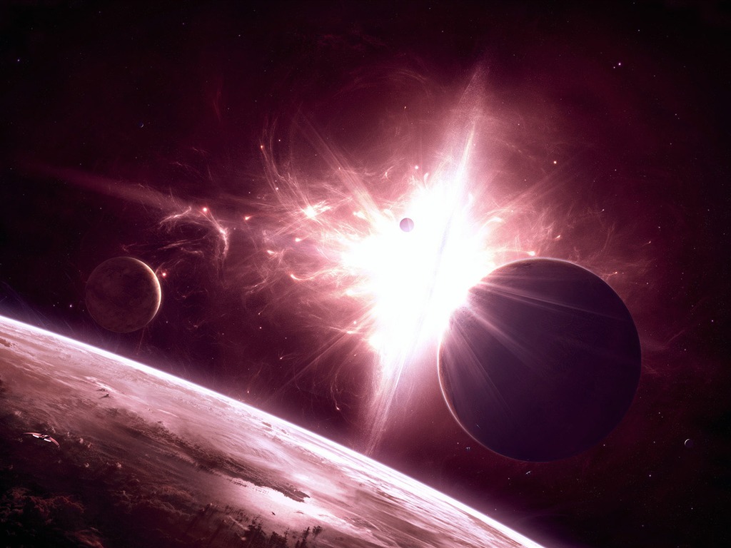 寬屏星空地球 壁紙(一) #3 - 1024x768