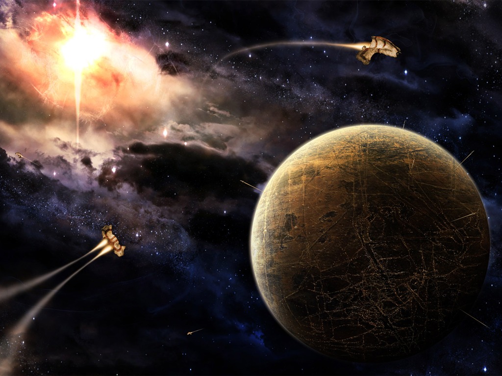 寬屏星空地球 壁紙(一) #15 - 1024x768