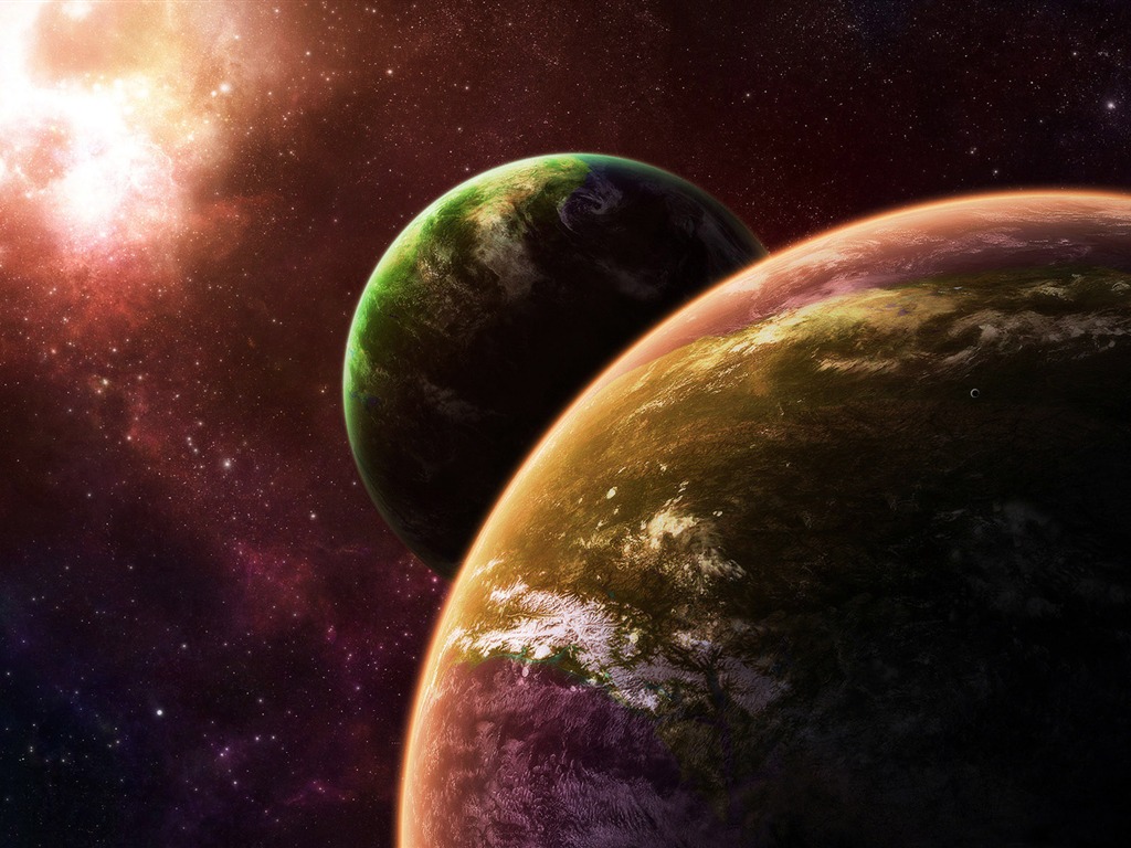 寬屏星空地球 壁紙(一) #19 - 1024x768