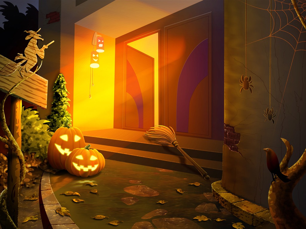 Halloween Téma Tapety na plochu (4) #8 - 1024x768