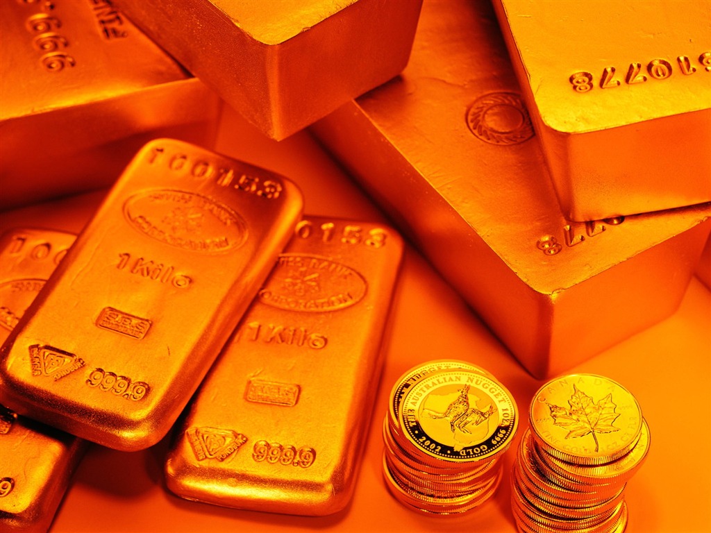 Gold wallpaper (3) #11 - 1024x768