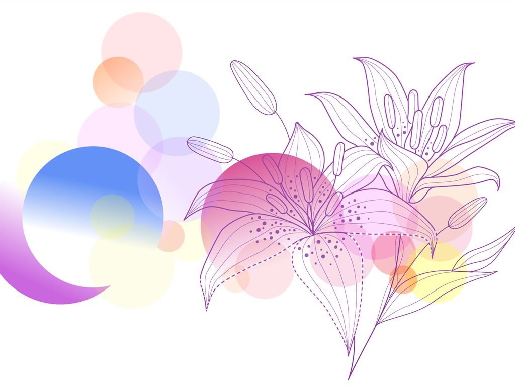 炫彩花紋 壁紙(九) #11 - 1024x768