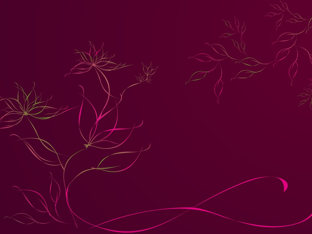 炫彩花紋 壁紙(十) #9 - 1024x768