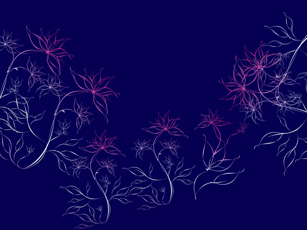 炫彩花紋 壁紙(十) #10 - 1024x768