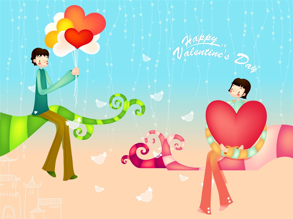 Valentine's Day Vector #1 - 1024x768