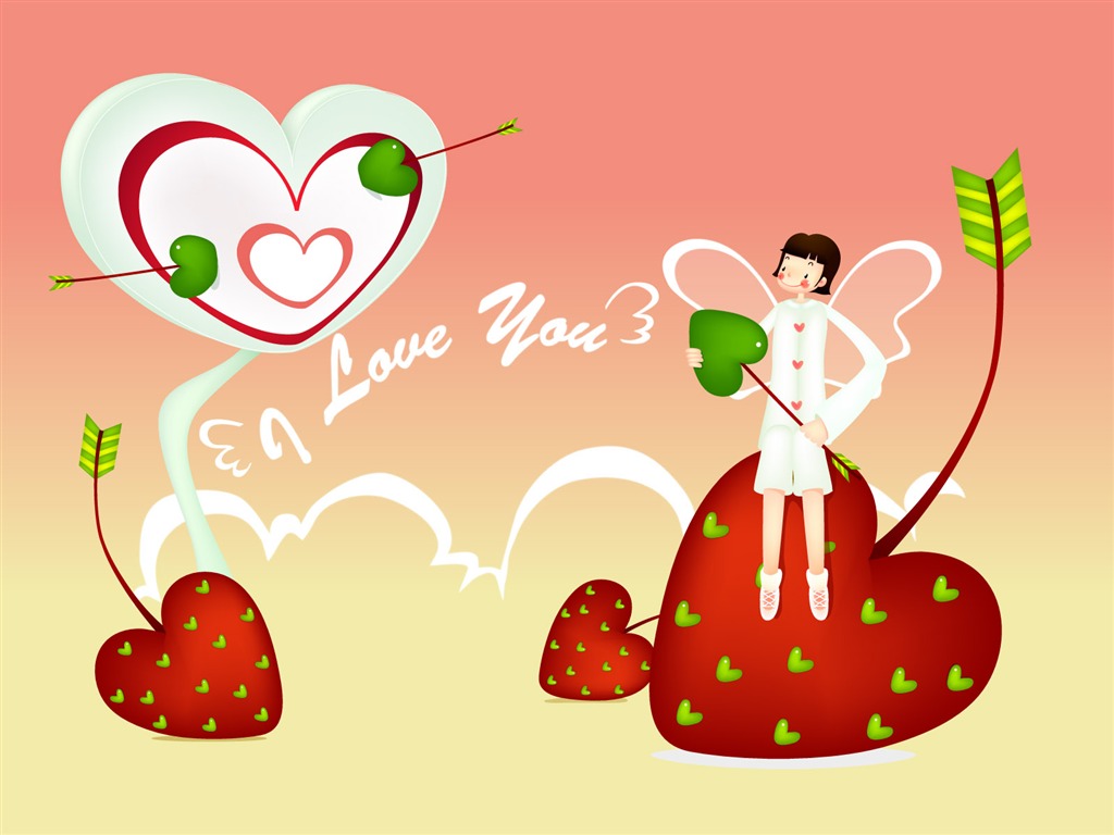 Valentine's Day Vector #5 - 1024x768