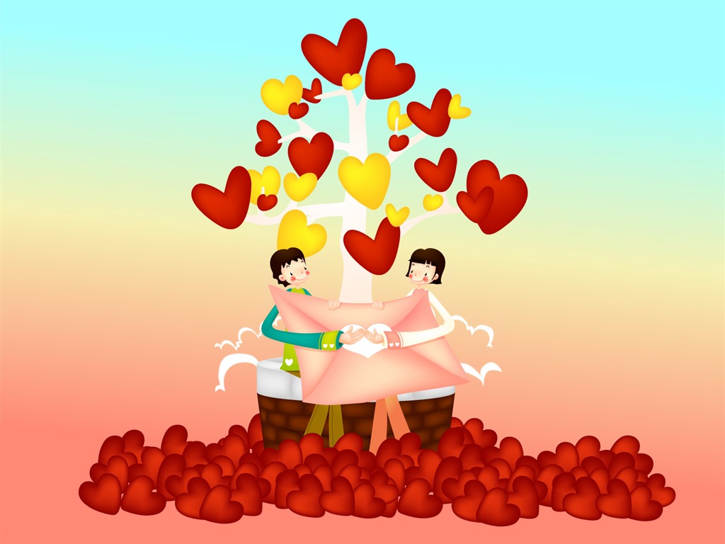 Vector Valentinstag #9 - 1024x768