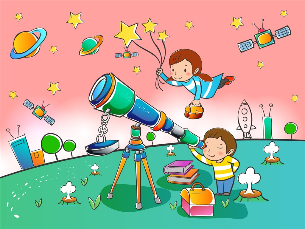 vectores de dibujos animados fondos de escritorio de la infancia (2) #2 - 1024x768