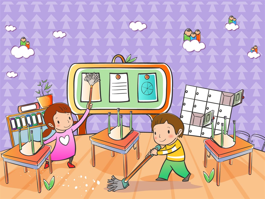 vectores de dibujos animados fondos de escritorio de la infancia (2) #5 - 1024x768