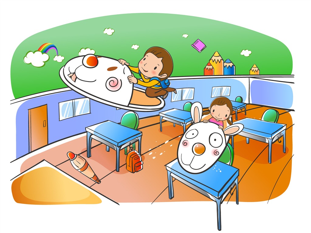 vectores de dibujos animados fondos de escritorio de la infancia (2) #6 - 1024x768