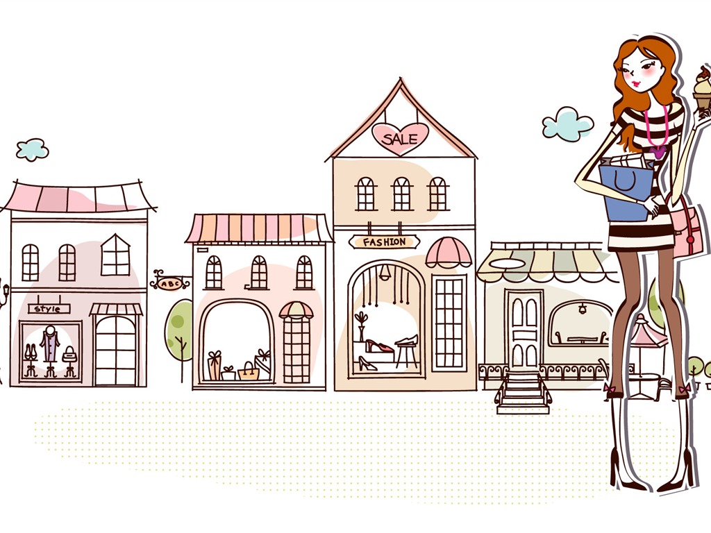 時尚購物女性壁紙(三) #17 - 1024x768