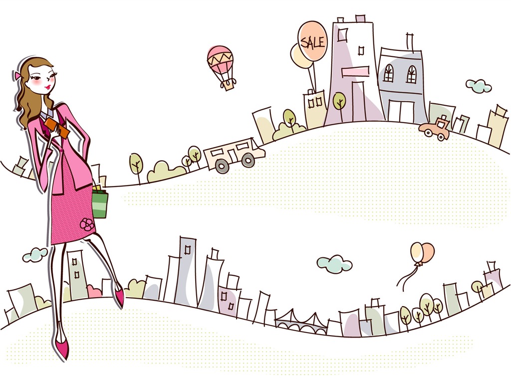 時尚購物女性壁紙(四) #17 - 1024x768