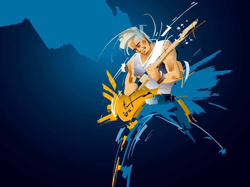 People living movement vector wallpaper (1) #1 - 1024x768