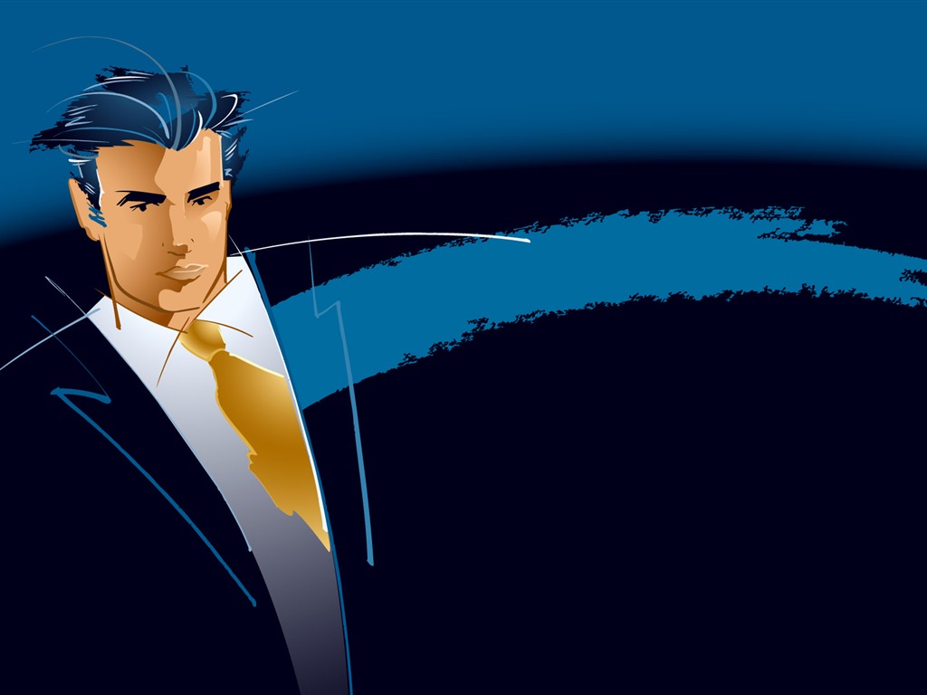 People living movement vector wallpaper (2) #5 - 1024x768