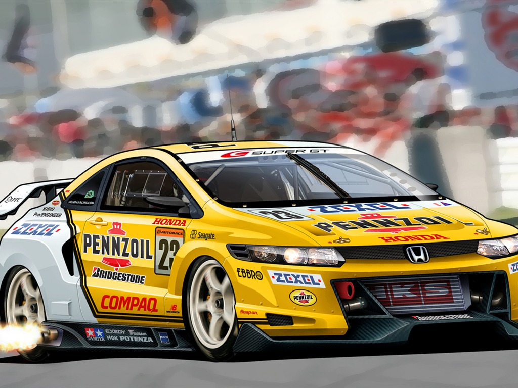 Beautiful wallpaper car draw (1) #18 - 1024x768