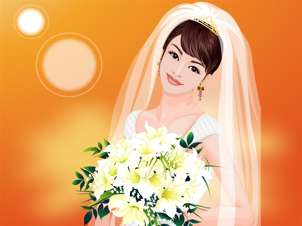 矢量女性合集 壁紙(三) #15 - 1024x768