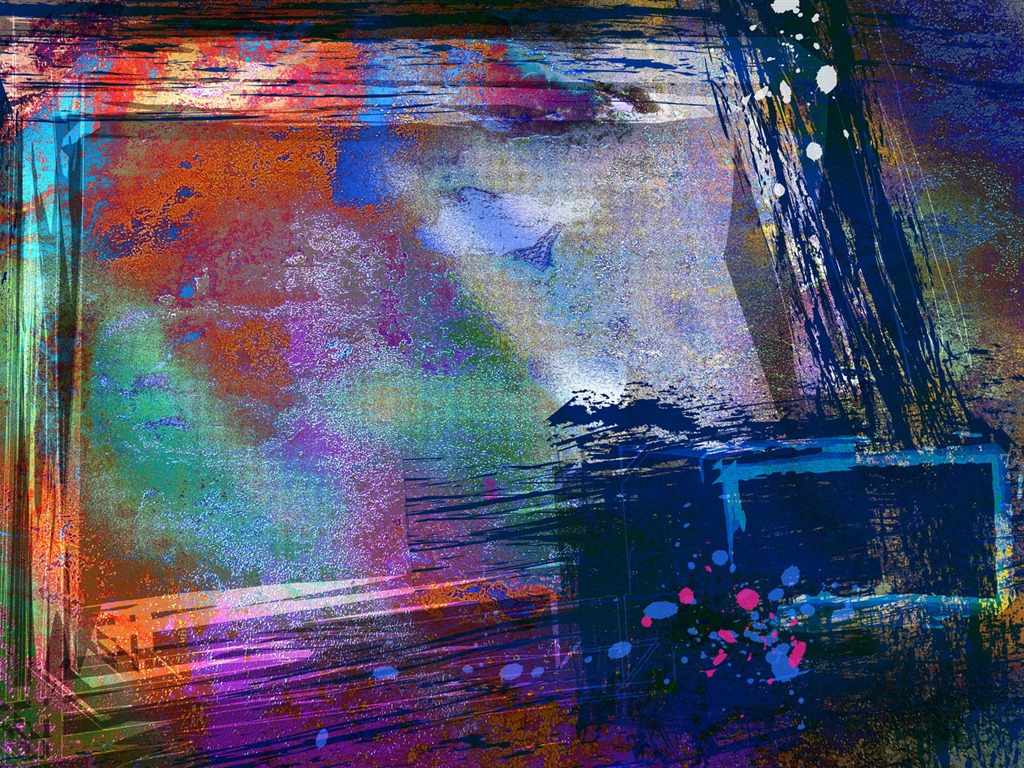Colorful nepořádek na pozadí tapetu (1) #4 - 1024x768
