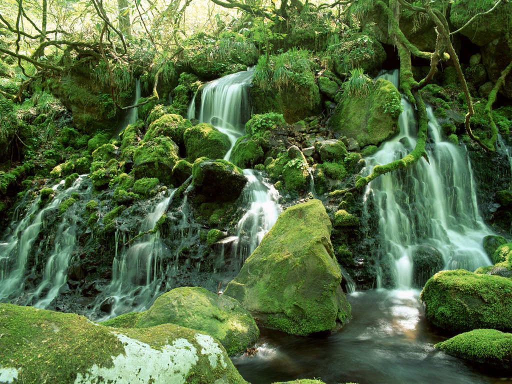 Cascada arroyos fondo de pantalla (2) #7 - 1024x768