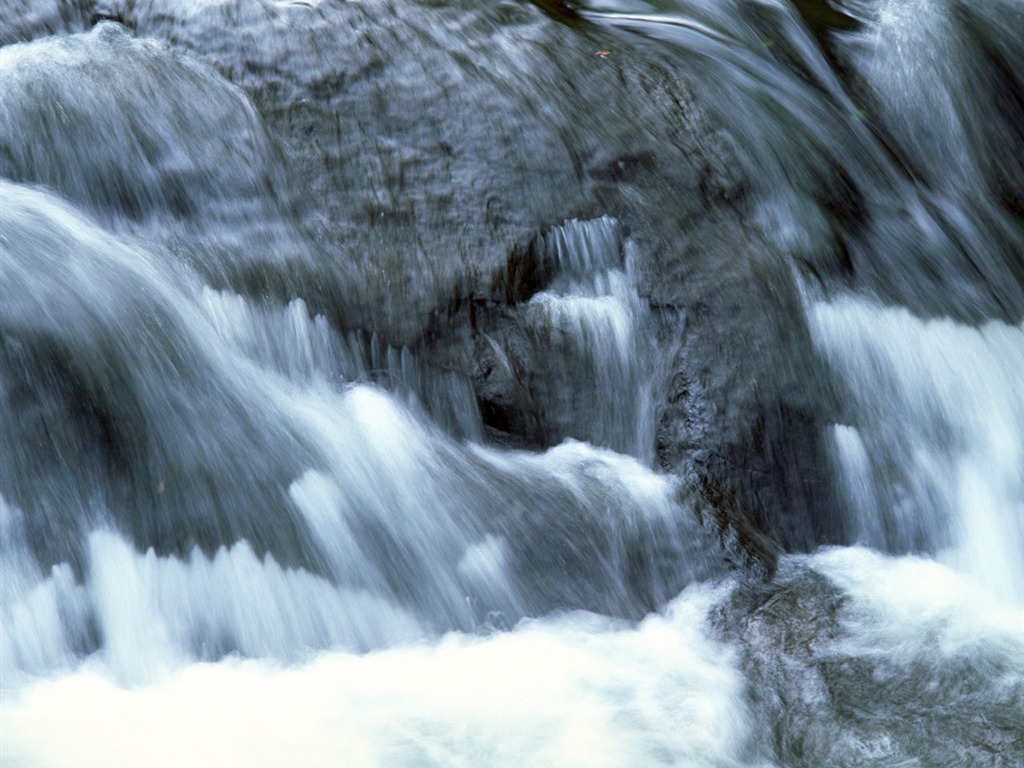 Waterfall streams wallpaper (2) #12 - 1024x768
