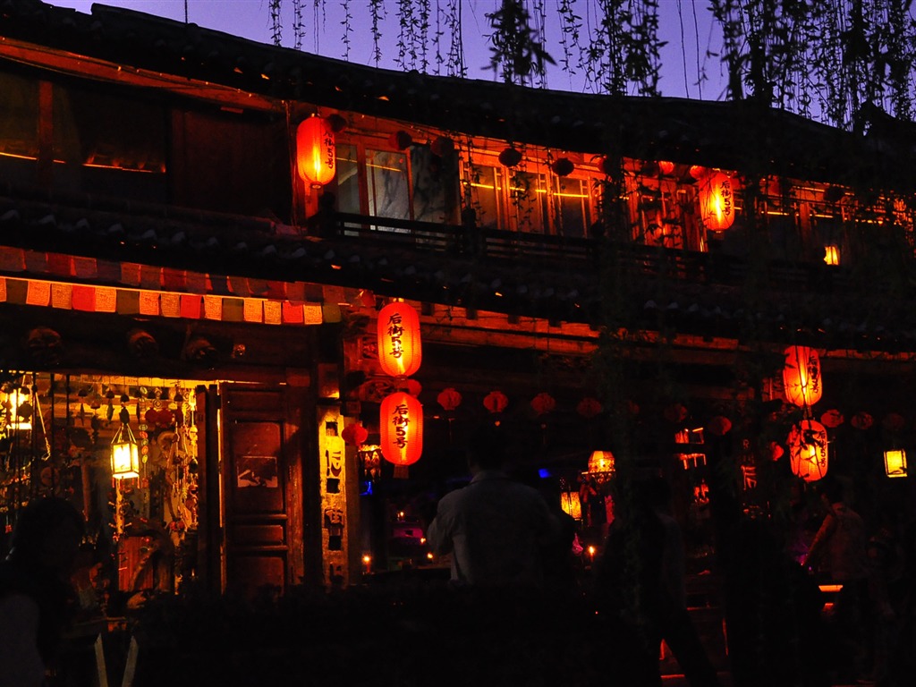 Lijiang Ancient Town Night (Old Hong OK works) #21 - 1024x768