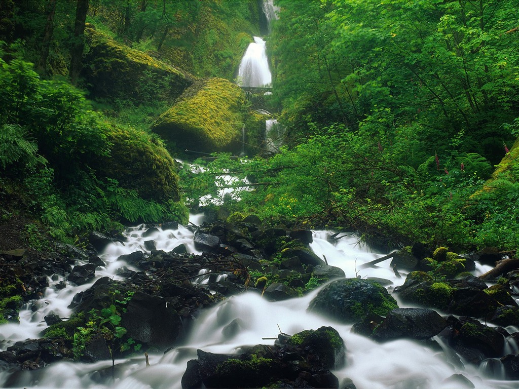 Waterfall streams wallpaper (7) #12 - 1024x768