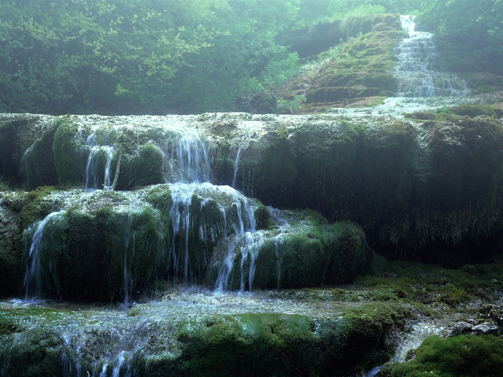 Waterfall streams wallpaper (7) #15 - 1024x768