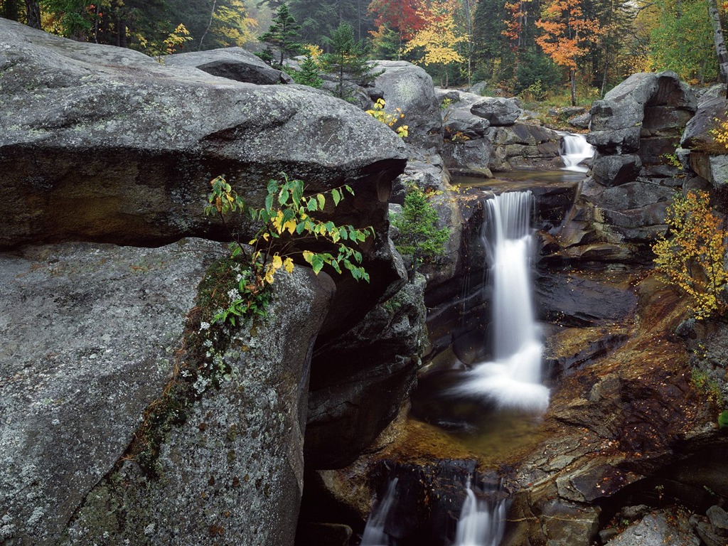 Waterfall streams wallpaper (7) #17 - 1024x768