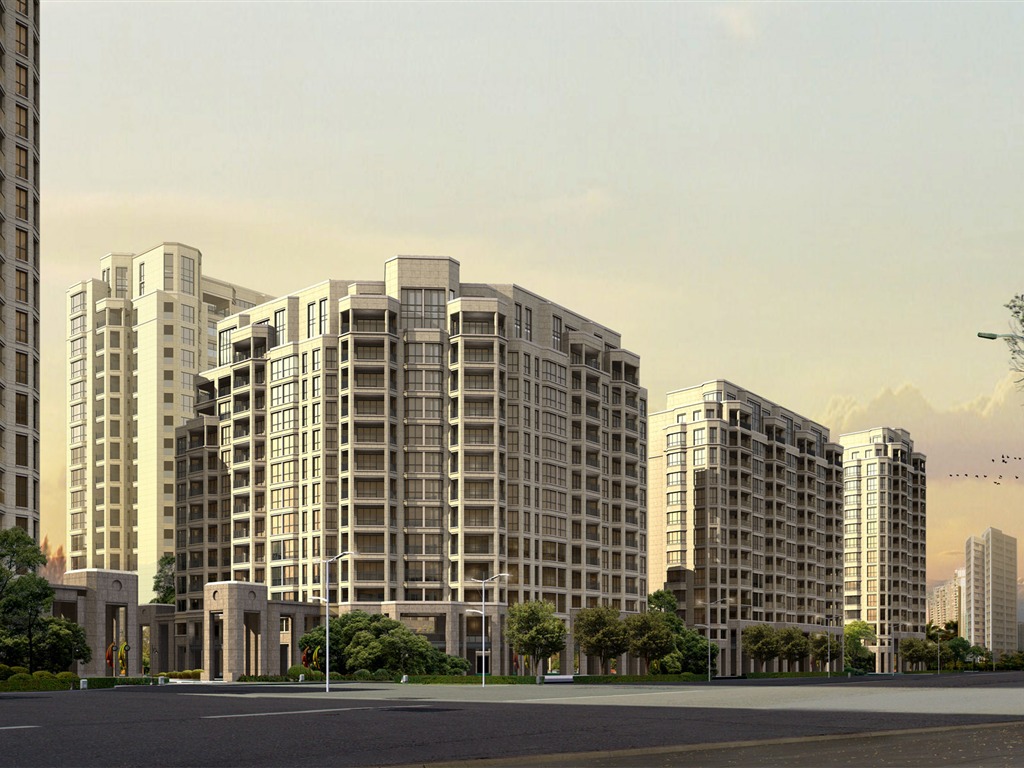 建築園林效果 高清壁紙(一) #8 - 1024x768