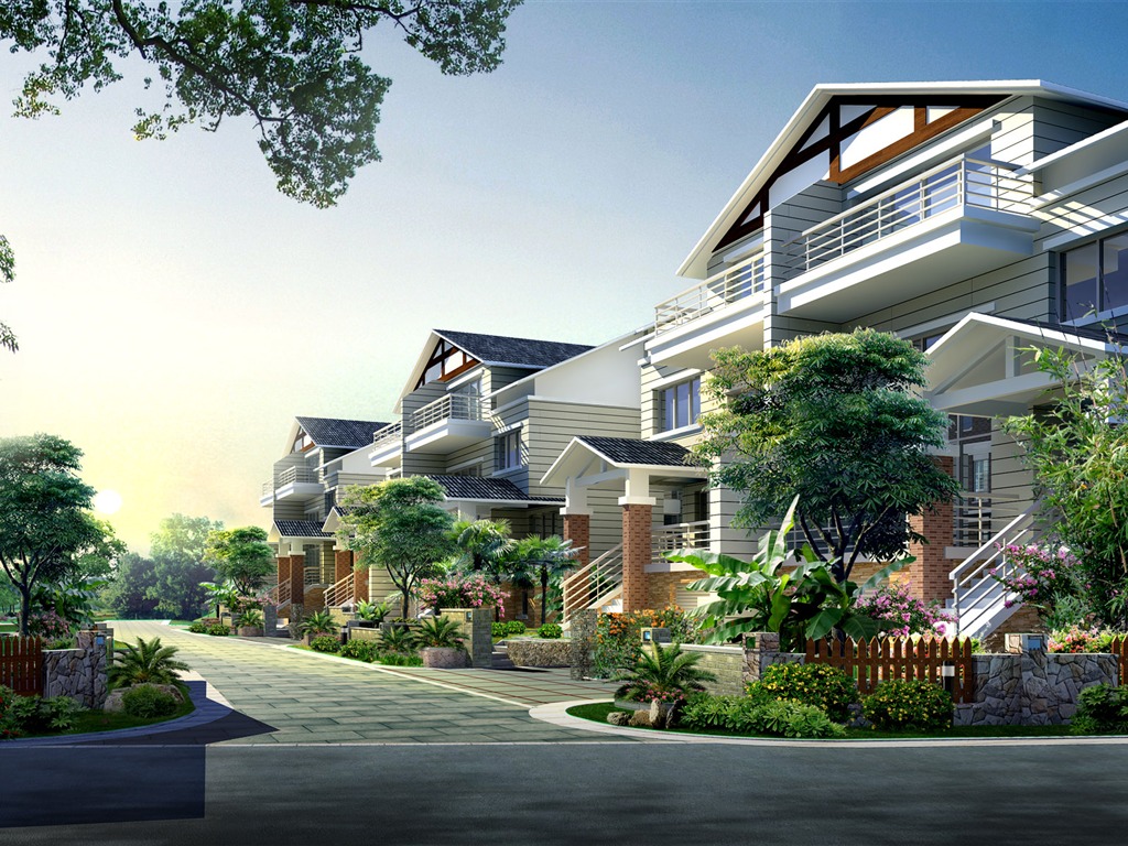 建築園林效果 高清壁紙(一) #11 - 1024x768