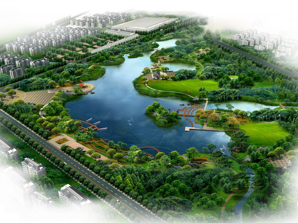 建築園林效果 高清壁紙(一) #17 - 1024x768