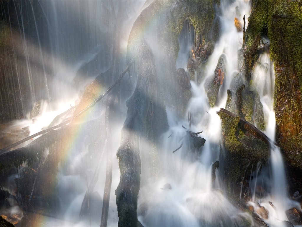 Waterfall streams wallpaper (10) #7 - 1024x768