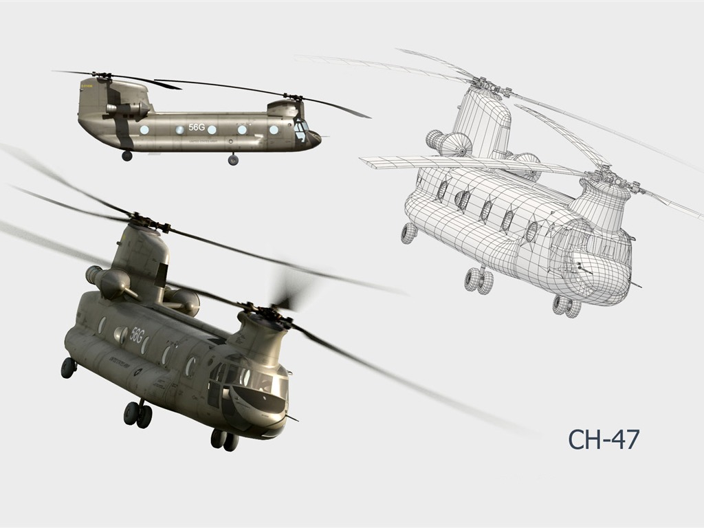 軍用飛機 CG壁紙 #26 - 1024x768