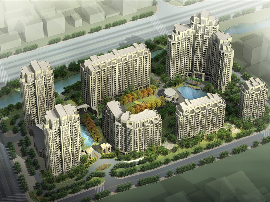 建築園林效果 高清壁紙(二) #14 - 1024x768