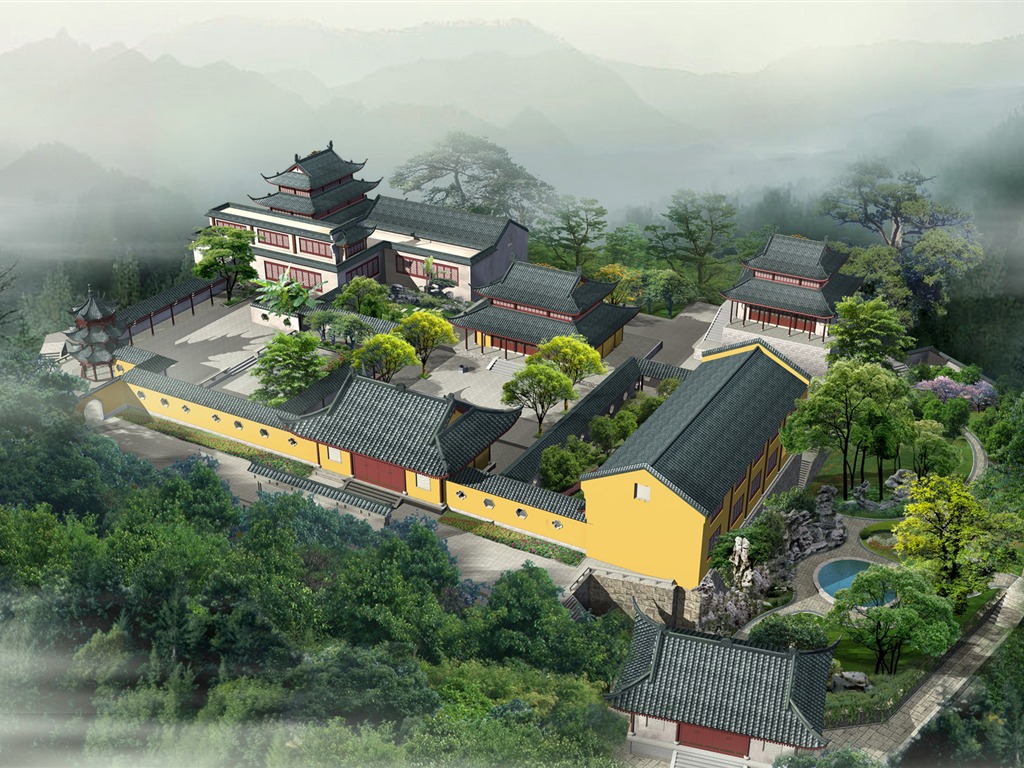 建築園林效果 高清壁紙(二) #20 - 1024x768