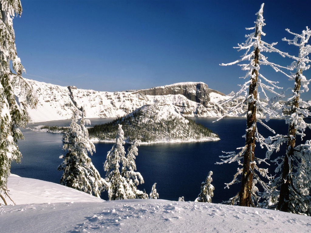 Fond d'écran panoramique de neige (1) #12 - 1024x768