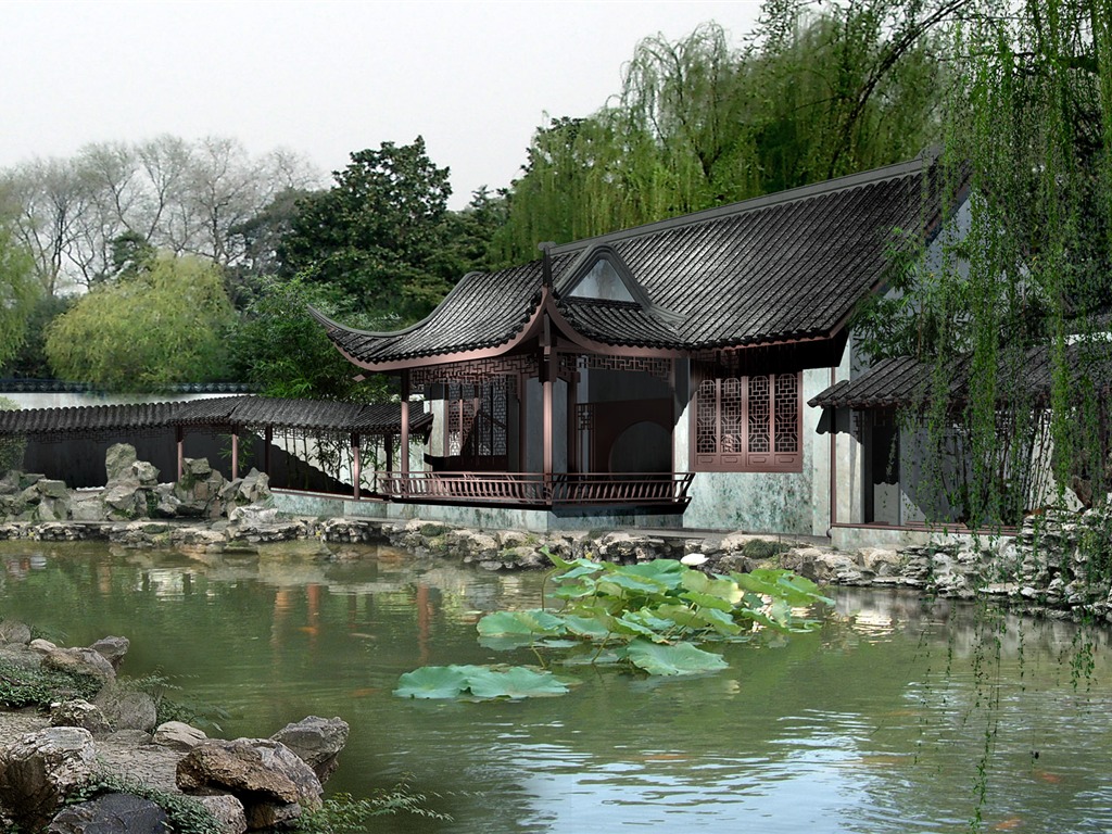 建築園林效果 高清壁紙(三) #10 - 1024x768