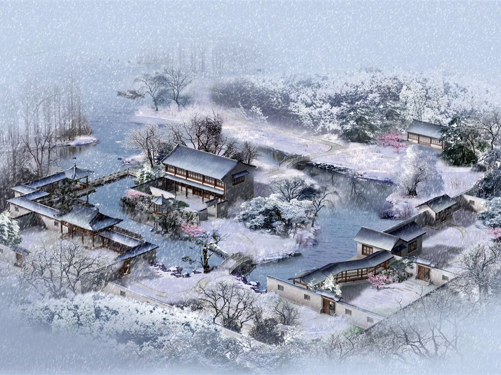 建築園林效果 高清壁紙(三) #15 - 1024x768