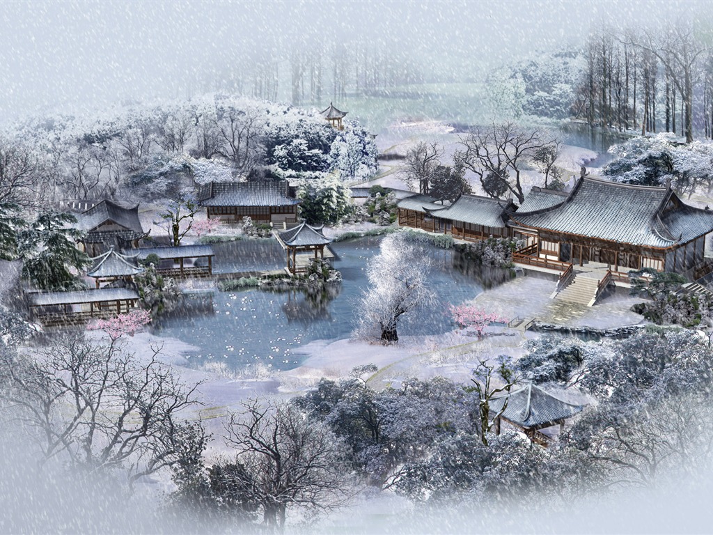 建築園林效果 高清壁紙(三) #16 - 1024x768