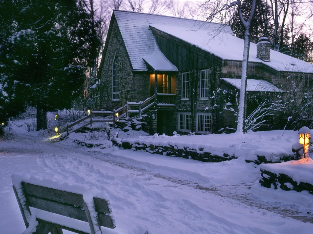 寬屏雪景 壁紙(二) #11 - 1024x768