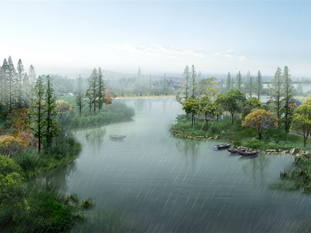 建筑园林效果 高清壁纸(四)9 - 1024x768