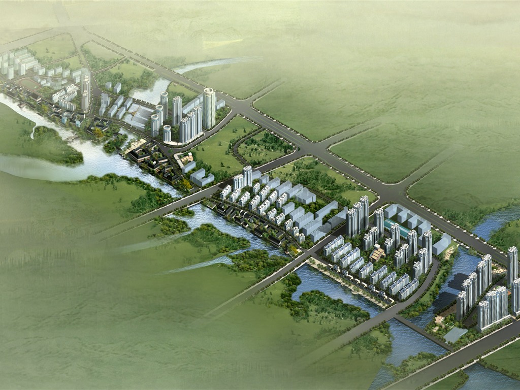 建築園林效果 高清壁紙(五) #4 - 1024x768