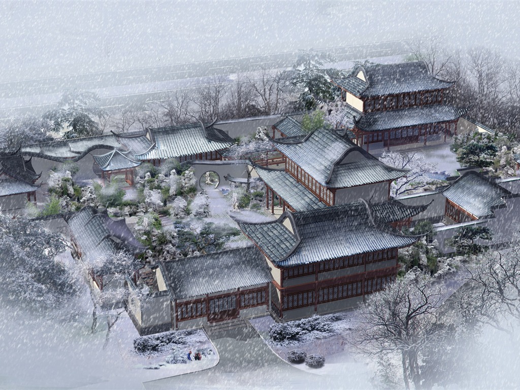 建築園林效果 高清壁紙(五) #18 - 1024x768