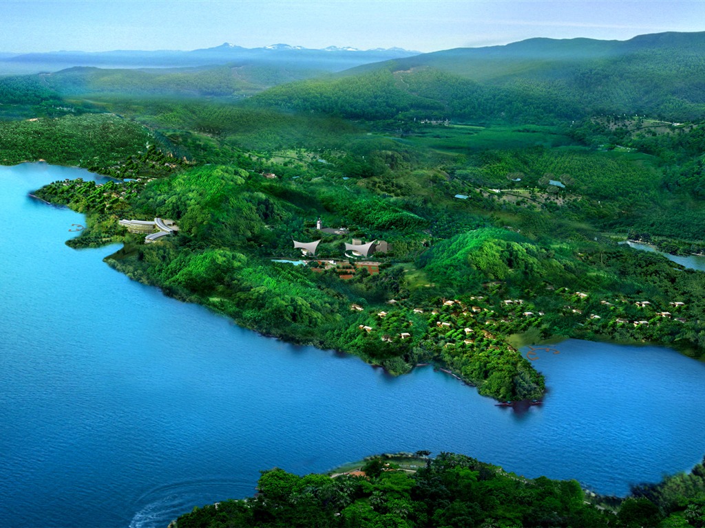 Efectos de la arquitectura y el jardín fondos de escritorio de alta definición (5) #19 - 1024x768