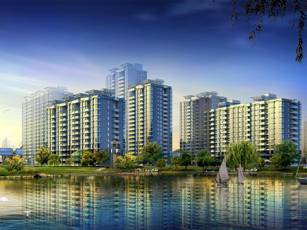 建筑园林效果 高清壁纸(六)9 - 1024x768