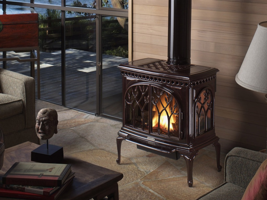 Western-style family fireplace wallpaper (2) #6 - 1024x768